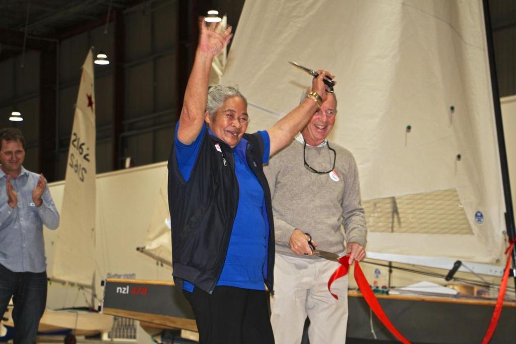 The ribbon is cut - North Sails NZ Loft opening - July 15, 2016 © Richard Gladwell www.photosport.co.nz